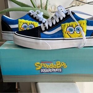 Size 7.5 Men’s 9 Women’s  - VANS SpongeBob SquarePants x Old Skool Smile Patch